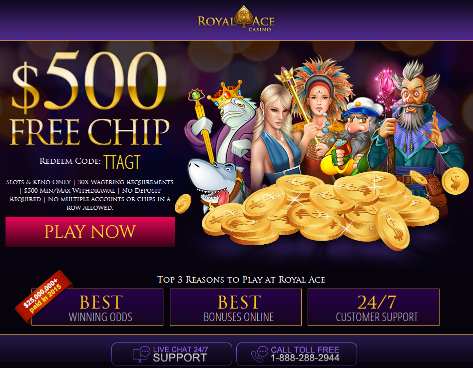 Royal Ace│ $500 Free Chip Royal Ace Casino