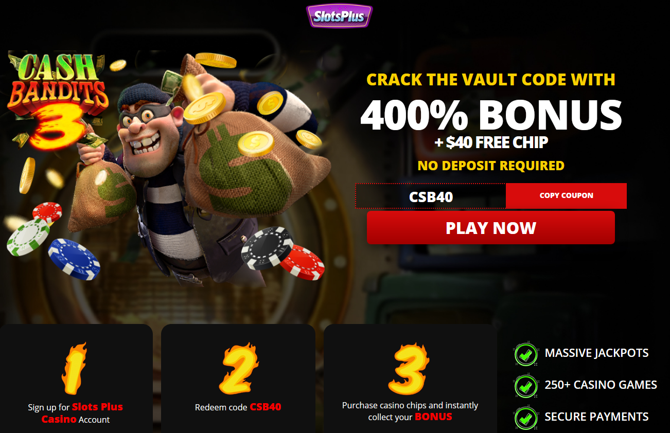 400% WELCOME BONUS + $40
                                        FREE CHIP