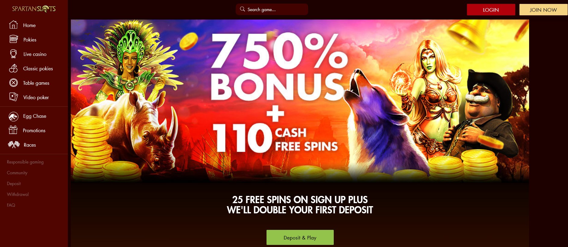 Spartan Slots Welcome Bonus