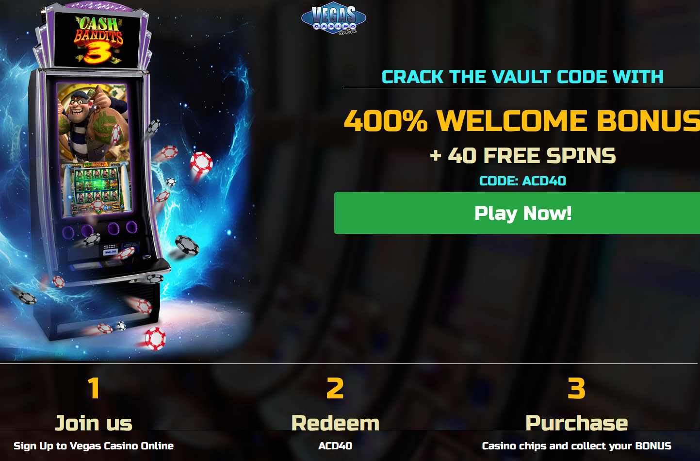 400% WELCOME BONUS | + 40
                                        FREE SPINS